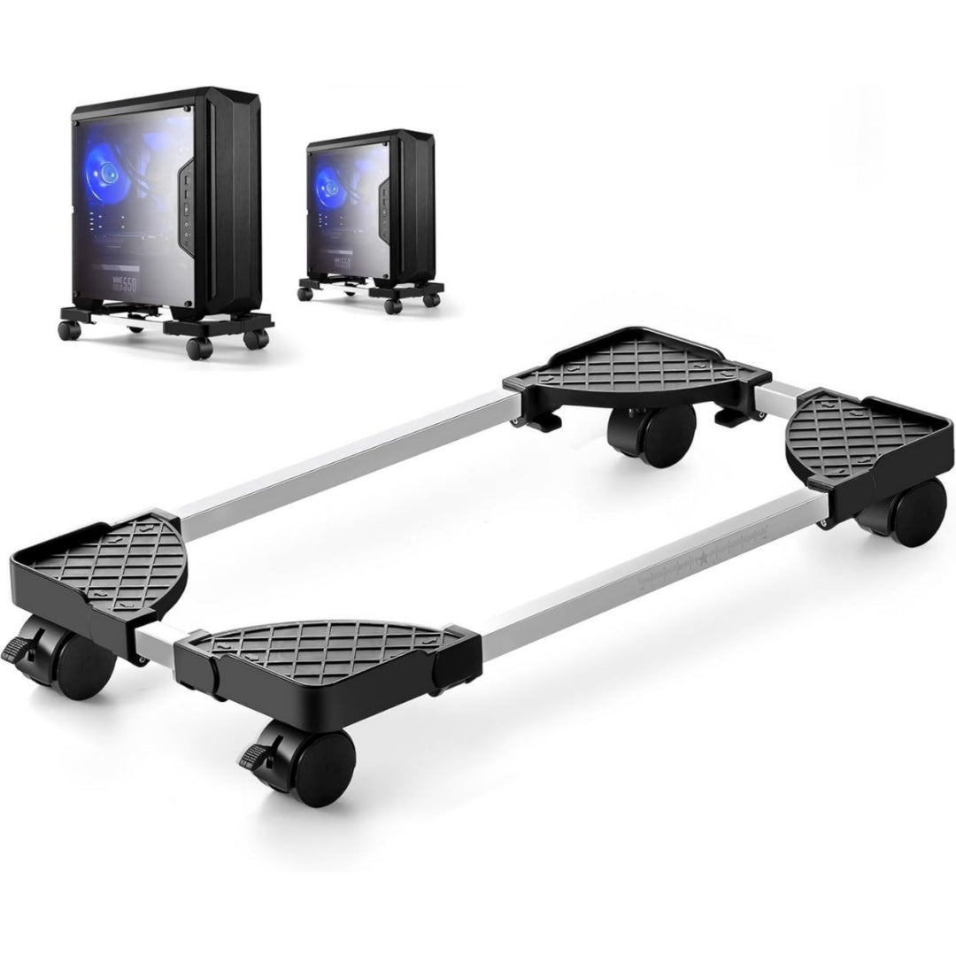 Glaenzendes Staender fuer Homeoffice aus Aluminium